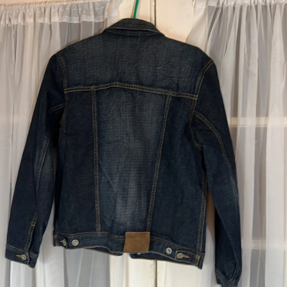 Polo Ralph Lauren Dungarees Dark Wash Denim Trucker Jacket Kid’s  XL 16/18